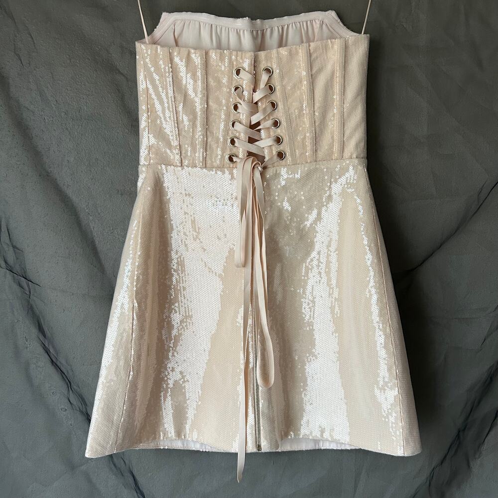 🥶 Altar'd State Pale Pink Jannika Sequin Mini Dress Size Small
